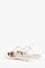 Valentino White Leather Pointed Toe Cage Mules Size 39.5