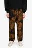 Dries Van Noten Black/Yellow Floral Print Trousers Size 48 Mens