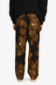 Dries Van Noten Black/Yellow Floral Print Trousers Size 48 Mens