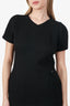 Pre-Loved Chanel™ Black Wool CC Short Sleeve Midi Dress Size 40