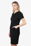 Pre-Loved Chanel™ Black Wool CC Short Sleeve Midi Dress Size 40