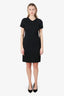 Pre-Loved Chanel™ Black Wool CC Short Sleeve Midi Dress Size 40