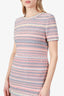 Pre-Loved Chanel™ 2018 Pink Silk/Cotton Tweed Woven Short Sleeve Midi Dress Size 38