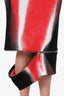 Alexander McQueen Black/Red Mushroom Spores Jacquard Pencil Dress Size XS