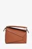 Loewe Brown Leather Mini Puzzle Crossbody With Strap