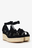 Hermès Black Suede Elda Espadrille Size 40