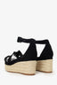 Hermès Black Suede Elda Espadrille Size 40