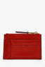 Miu Miu Red Leather Zip Card Holder