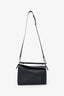Loewe Black Leather Puzzle Small Edge Bag With Strap