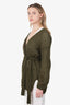 Max Mara Green Mohair/Alpaca Belted Knit Cardigan Size S