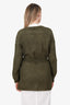 Max Mara Green Mohair/Alpaca Belted Knit Cardigan Size S