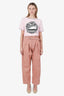 Rachel Comey Pink Belted Wide Leg Pants Size 2