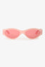 Off-White Pink Tinted Oval Sunglasses