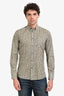 Bottega Veneta Green Printed Button Down Shirt Size 39/15.5 Mens