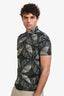 DSquared2 Green Palm Short Sleeve Button Down Shirt Size 48 Mens