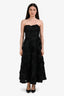 Elliatt Black Textured Strapless 'Asher' Midi Dress Size XS