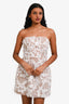 Elliatt White Mesh Floral Bead/Sequin Embedded 'Vania' Mini Dress Size M