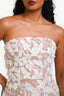 Elliatt White Mesh Floral Bead/Sequin Embedded 'Vania' Mini Dress Size M