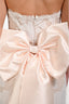 Elliatt White Mesh Flroal Embroidered Bow Back Strapless 'Vanessa' Mini Dress Size L
