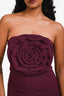 Elliat Purple Floral Detail Strapless 'Theresa' Bodycon Midi Dress Size XS