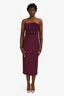 Elliatt Purple Floral Detail Strapless 'Theresa' Bodycon Midi Dress Size M
