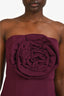 Elliatt Purple Floral Detail Strapless 'Theresa' Bodycon Midi Dress Size L