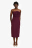 Elliatt Purple Floral Detail Strapless 'Theresa' Bodycon Midi Dress Size L