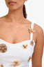 Elliatt White Floral Pearl/Crystal Embellished 'Mira' Mini Dress Size M