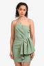 Elliatt Sage Green Ruffle Detail Strapless 'Zelba' Mini Dress Size S
