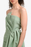 Elliatt Sage Green Ruffle Detail Strapless 'Zelba' Mini Dress Size S