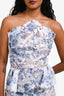 Elliatt White/Blue Floral Embroidered Sequin Embellished  'Savannah' Midi Dress Size XS