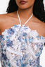 Elliatt White/Blue Floral Embroidered Sequin Embellished 'Savannah' Mini Dress Size XS