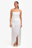 Alfabeta White Sparkly 'Mykonos' Maxi Dress Size L