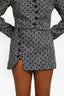 Amanda Uprichard Black/ White Tweed 'Puzzle' Polka Dot Mini Skort Size S