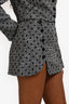 Amanda Uprichard Black/ White Tweed 'Puzzle' Polka Dot Mini Skort Size S