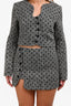 Amanda Uprichard Black/ White Tweed 'Puzzle' Polka Dot Mini Skort Size M
