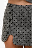 Amanda Uprichard Black/ White Tweed 'Puzzle' Polka Dot Mini Skort Size M