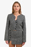 Amanda Uprichard Black/ White Tweed 'Puzzle' Polka Dot Jacket Size S