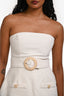 Amanda Uprichard White Tweed 'Gramercy' Belted Romper Size XS