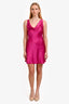 Amanda Uprichard Pink Silk 'Raina' Sleeveless Mini Dress Size M