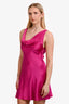 Amanda Uprichard Pink Silk 'Raina' Sleeveless Mini Dress Size M