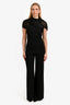 Amanda Uprichard Black Mesh 'Evianna' Jumpsuit Size M