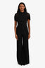 Amanda Uprichard Black Mesh 'Evianna' Jumpsuit Size XS