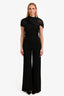 Amanda Uprichard Black Mesh 'Evianna' Jumpsuit Size S
