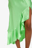 Amanda Uprichard Green Silk 'Dasha' Asymmetrical Halter Top Mini Dress Size S W/ Tags