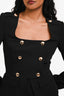 Amanda Uprichard Black 'Tompkins' Buttoned Long Sleeve Mini Dress Size XS