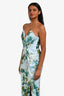 Katie May Blue/Green Floral Strapless Maxi Dress Size XS