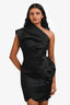Acler Black 'Webster' Off The Shoulder Fan Detail Midi Dress Size XS