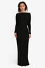 Effie Kats Black 'Ishani' Backless Long Sleeve Maxi Dress Size XS