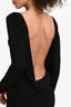 Effie Kats Black 'Ishani' Backless Long Sleeve Maxi Dress Size XS